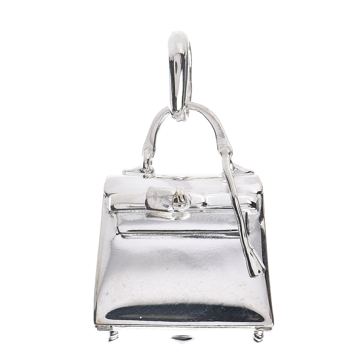 Hermes Sterling Silver Kelly Charm Pendant 1 of 4