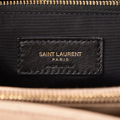 Saint Laurent Grain De Poudre Matelasse Chevron Monogram Shopping Bag Nude Powder 6 of 15