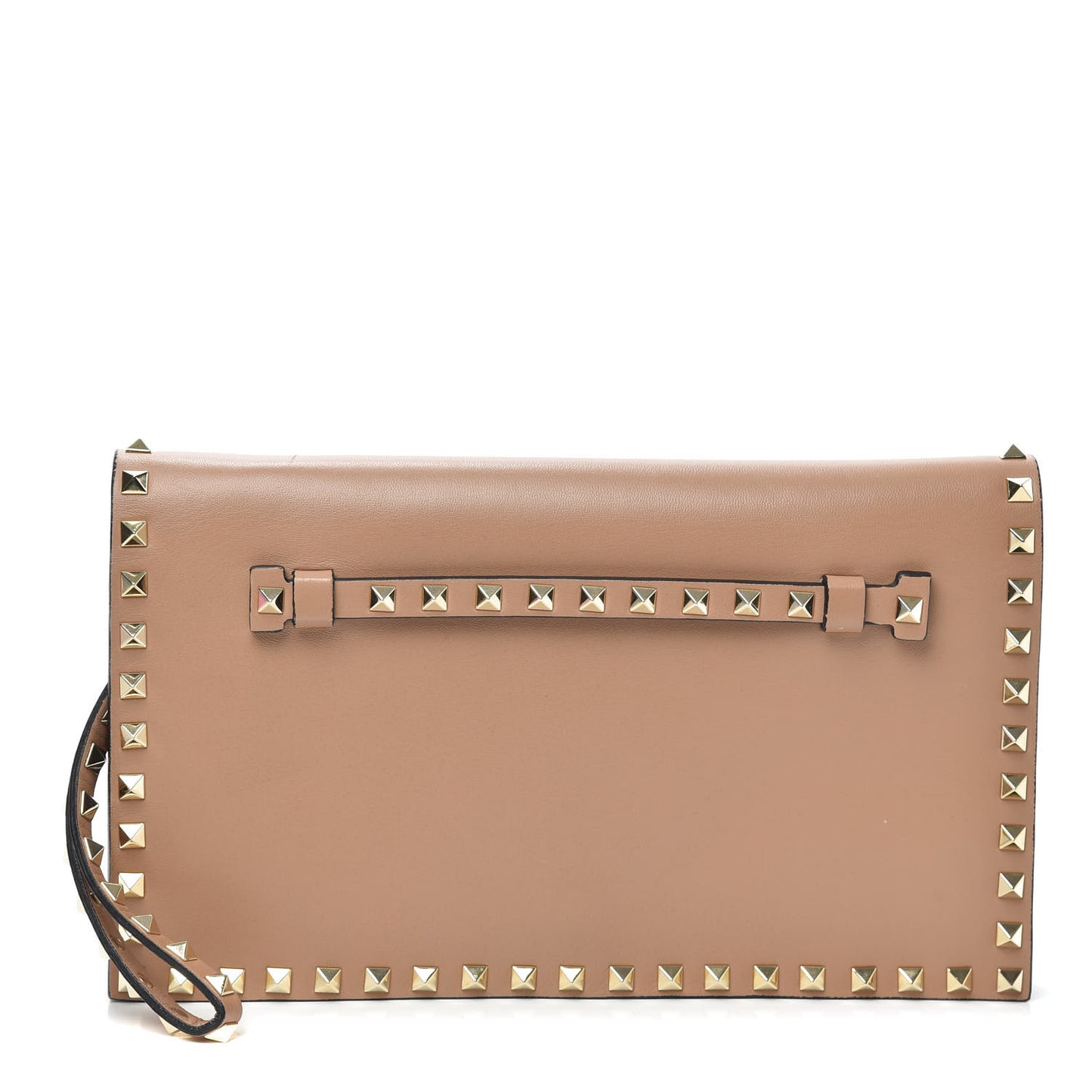 Nappa Rockstud Wristlet Clutch Alpaca