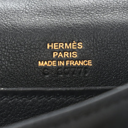 Hermes Swift Kelly Pochette Clutch Black 6 of 9