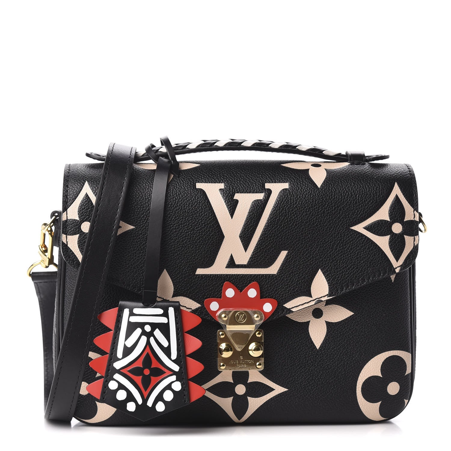 Louis Vuitton Empreinte Monogram Giant Crafty Pochette Metis Black Creme 1 of 9