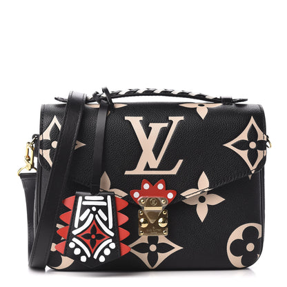 Louis Vuitton Empreinte Monogram Giant Crafty Pochette Metis Black Creme 1 of 9