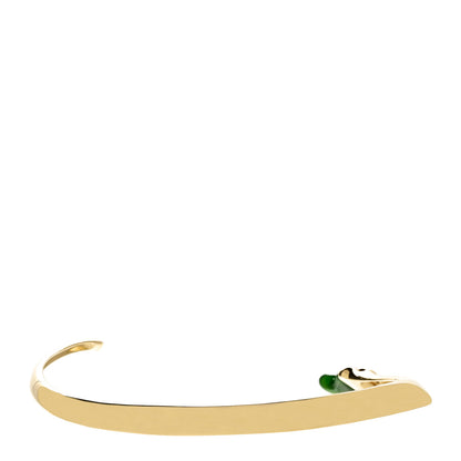 Tiffany 18K Yellow Gold Green Jade Elsa Peretti Claw Necklace 4 of 5