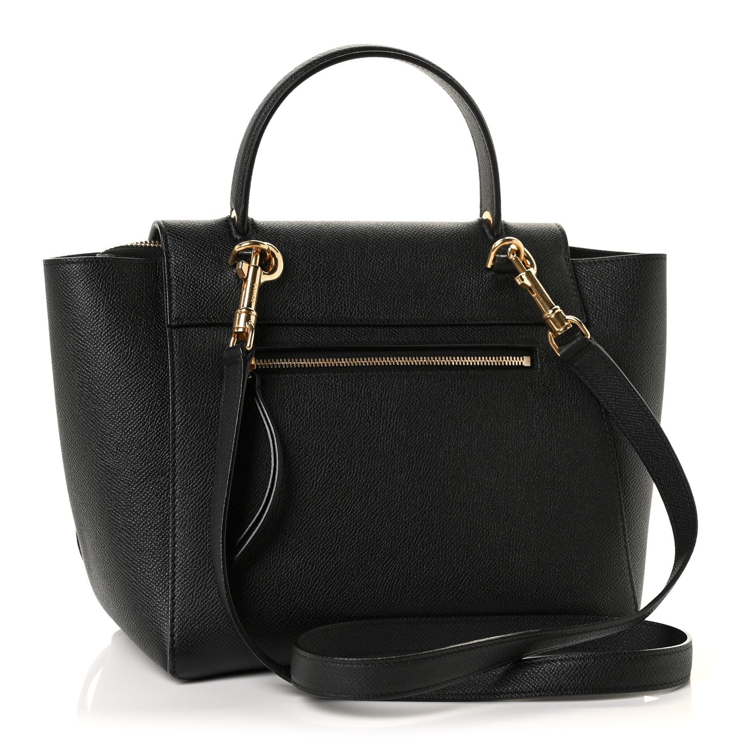 Grained Calfskin Micro Belt Bag Black