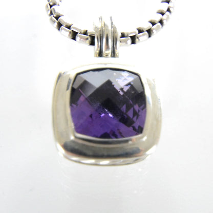 David Yurman Sterling Silver Amethyst Enhancer Albion Necklace 4 of 5