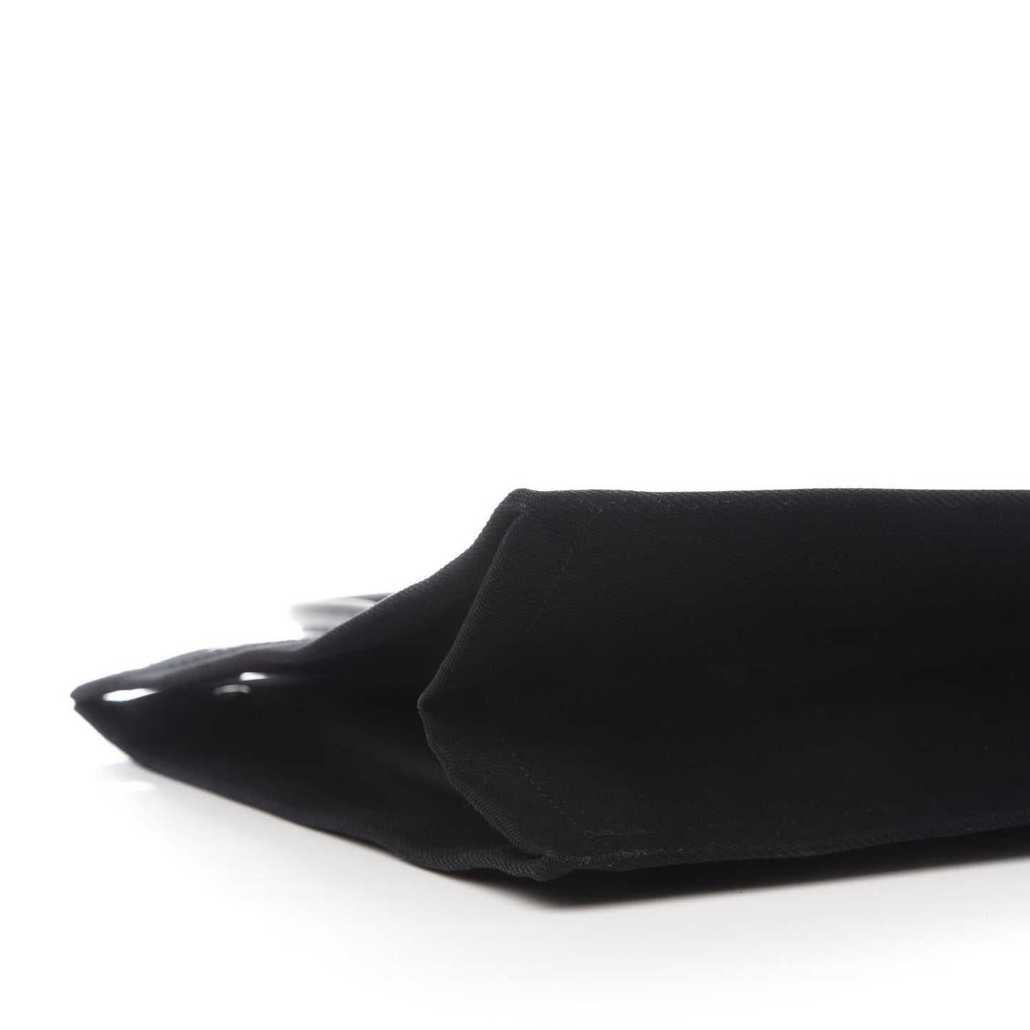 Linen Calfskin Rive Gauche North South Tote Black