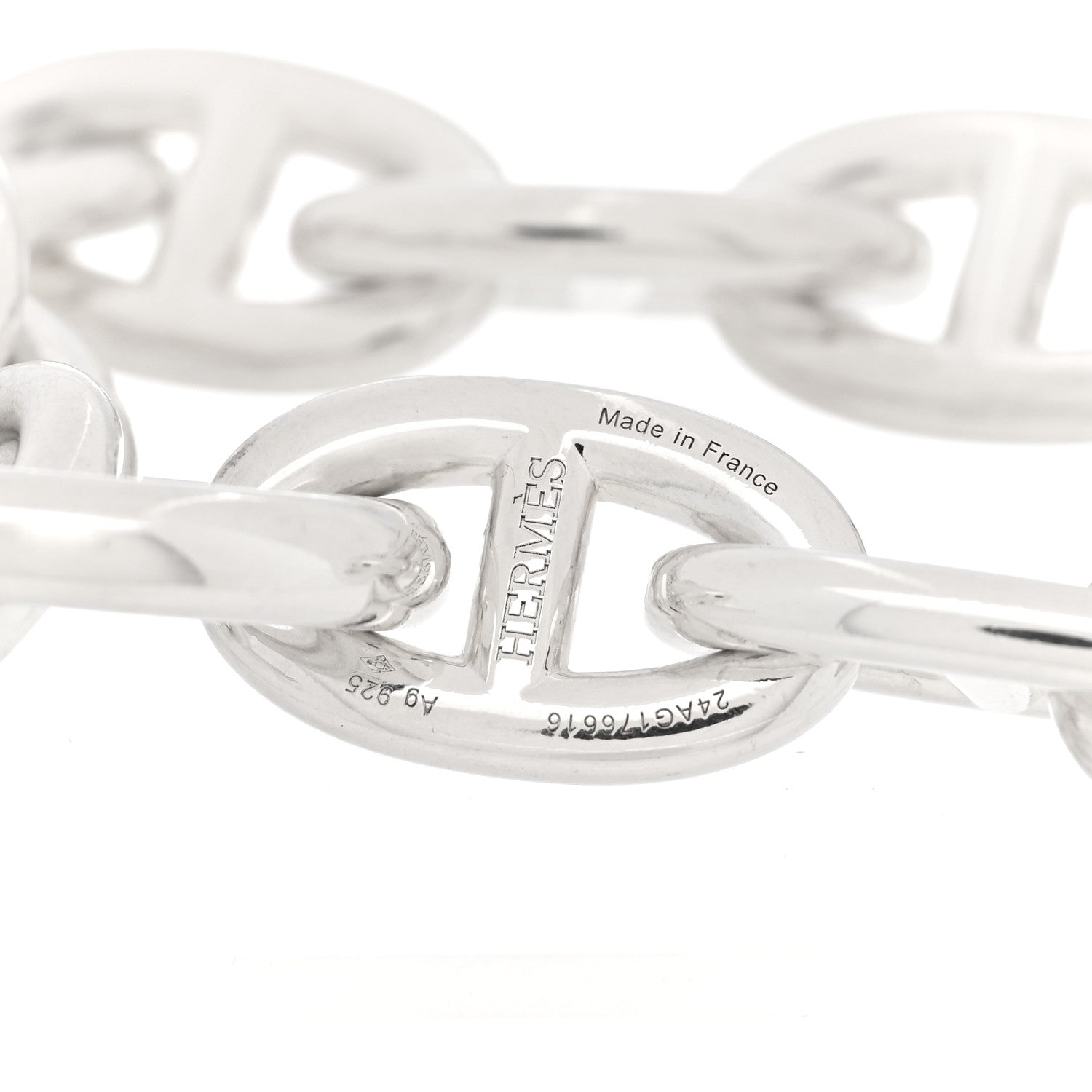 Hermes Sterling Silver TGM Chaine d'Ancre Bracelet 3 of 3