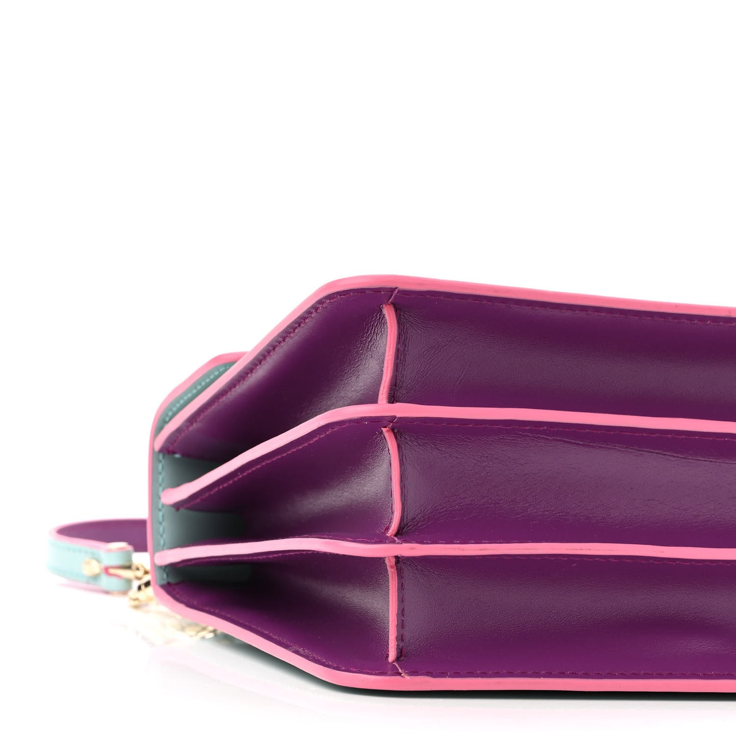 Calfskin Serpenti Forever Top Handle Blue Pink
