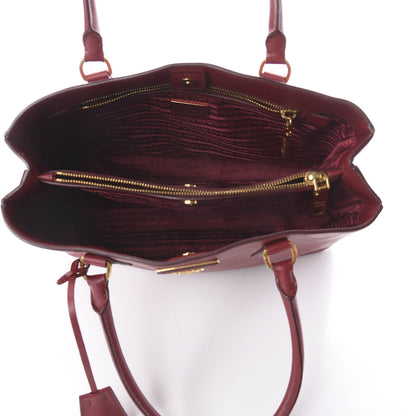 Prada Saffiano Lux Medium Tote Fuoco 4 of 8