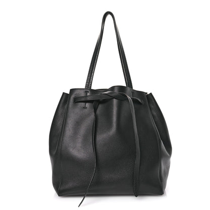 Celine Soft Grained Calfskin Small Belt Cabas Phantom Black 1 of 12