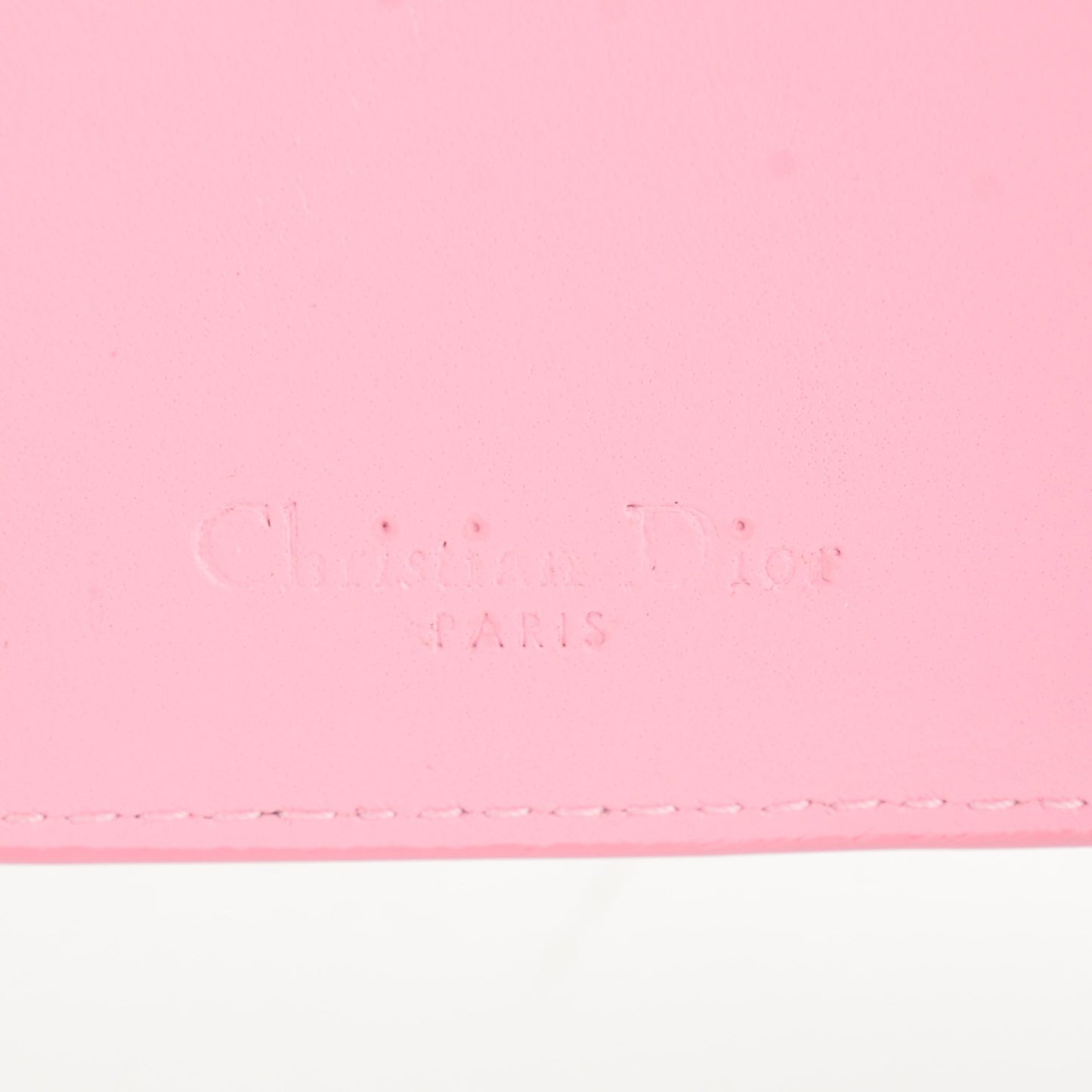 Lambskin Cannage Bi-Color Small Lady Dior Flap Card Holder Black Pink