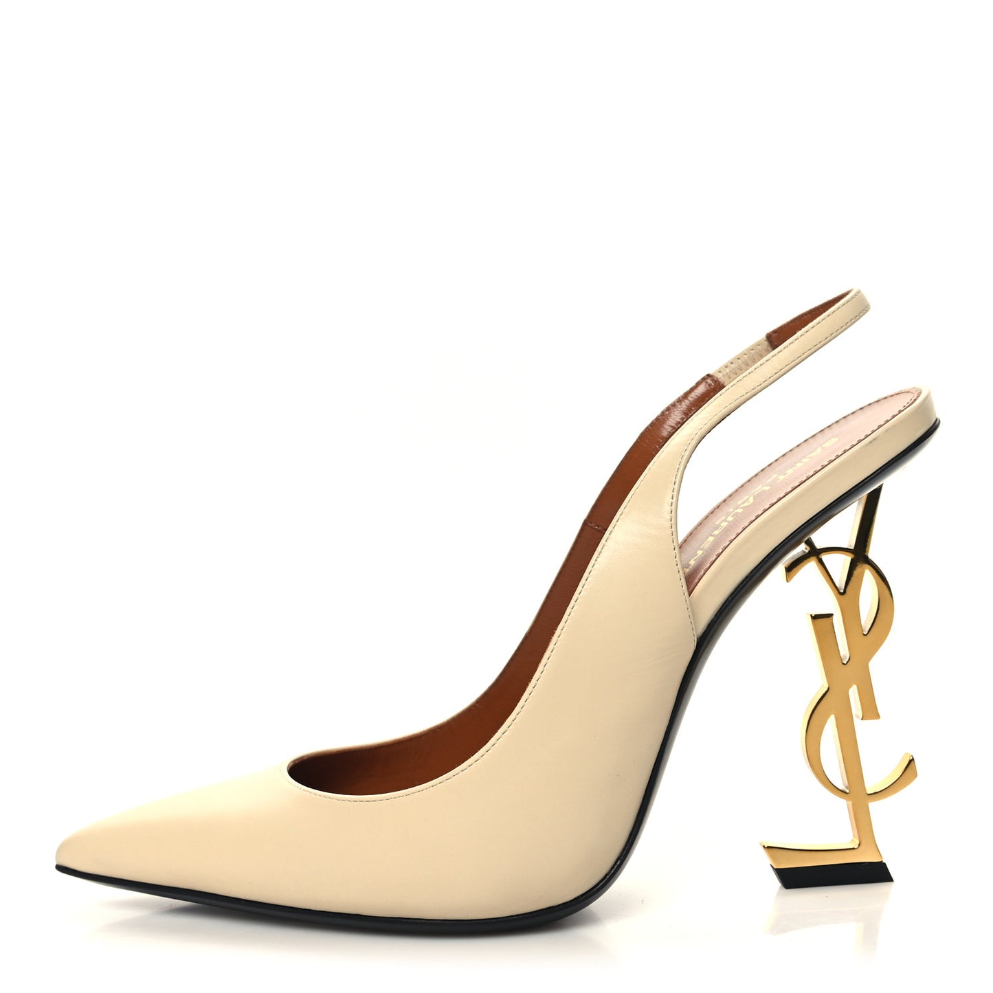 Calfskin Opyum 110 Slingback Pumps 40 Real Beige