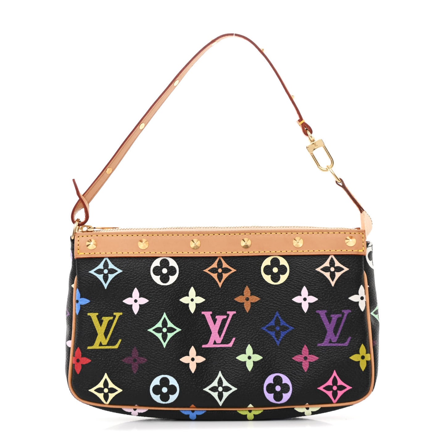 Monogram Multicolor Pochette Accessories Black