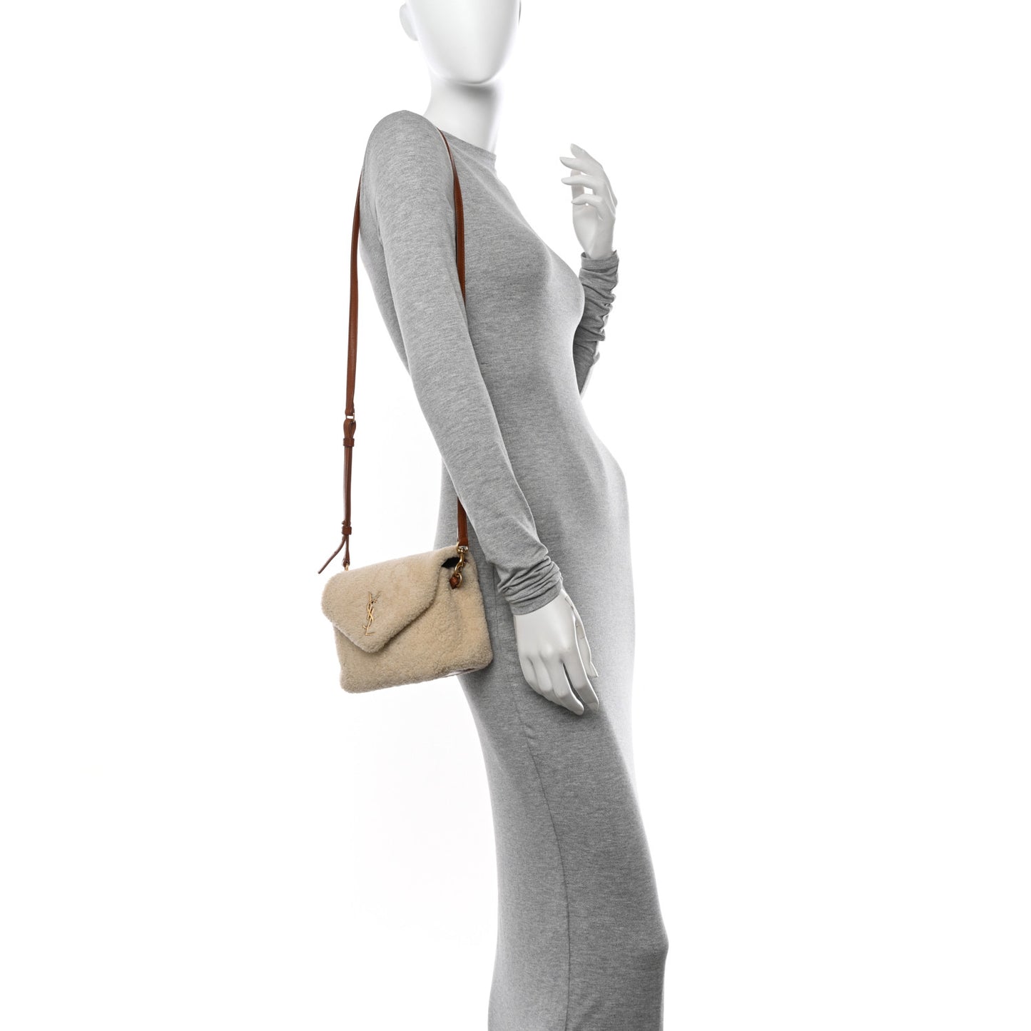 Shearling Toy Loulou Shoulder Bag Natural