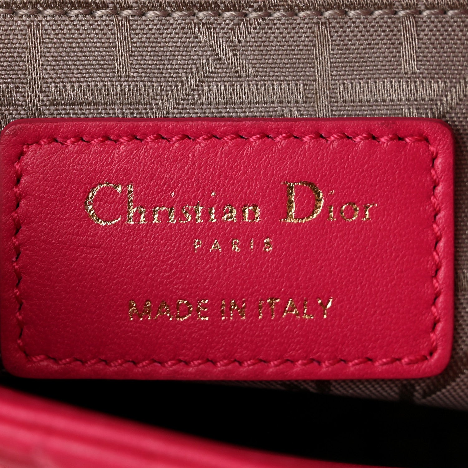 Christian Dior Lambskin Cannage Mini Lady Dior Fuchsia 6 of 11