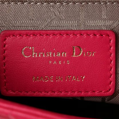 Christian Dior Lambskin Cannage Mini Lady Dior Fuchsia 6 of 11
