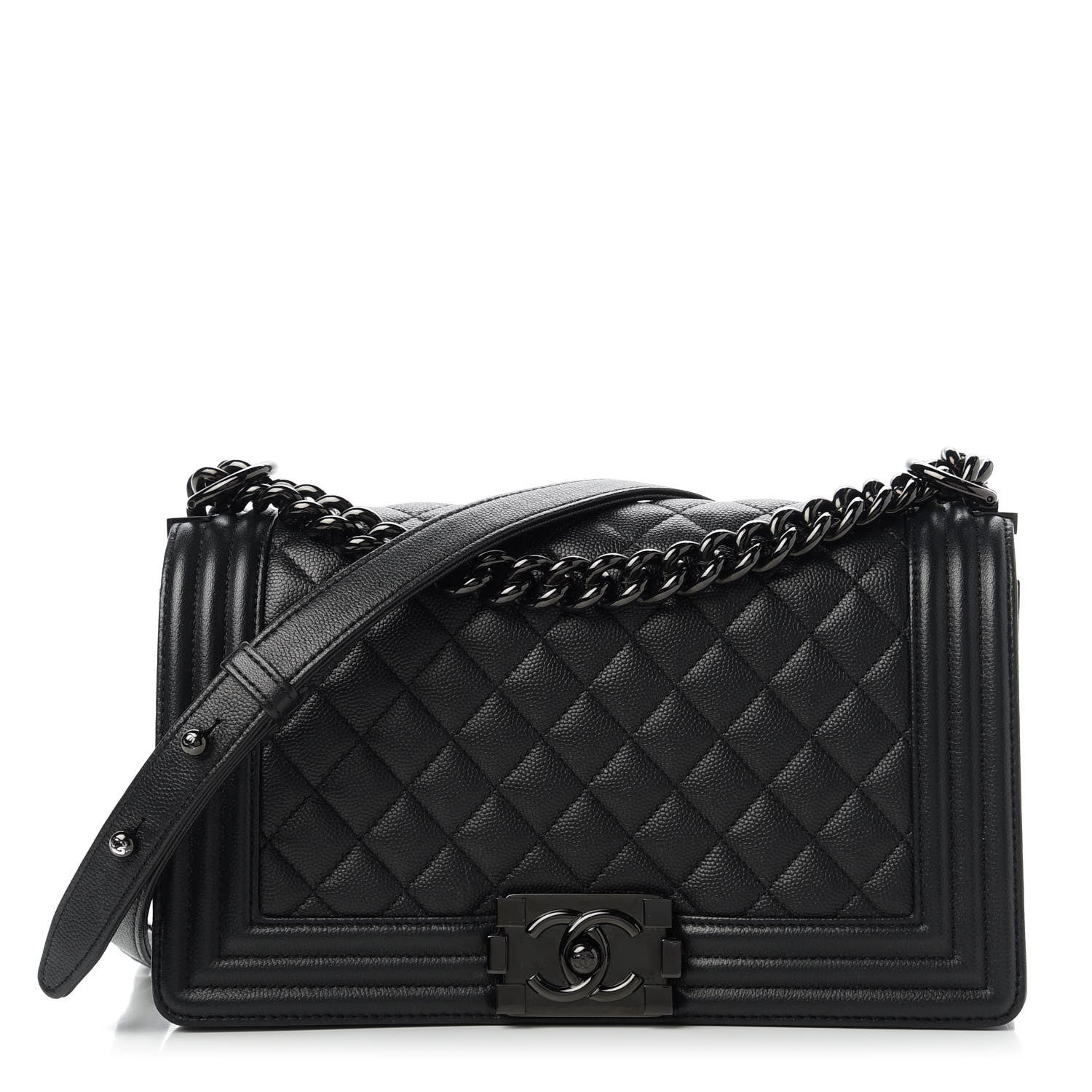 Chanel Caviar Quilted Medium Boy Flap So Black 1 of 11