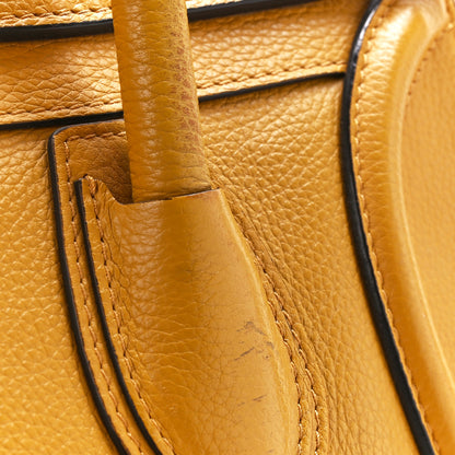 Celine Drummed Calfskin Mini Luggage Ocre 17 of 17