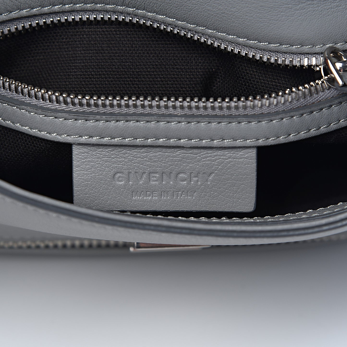 Calfskin Mini Pandora Pure Flap Bag Pearl Grey