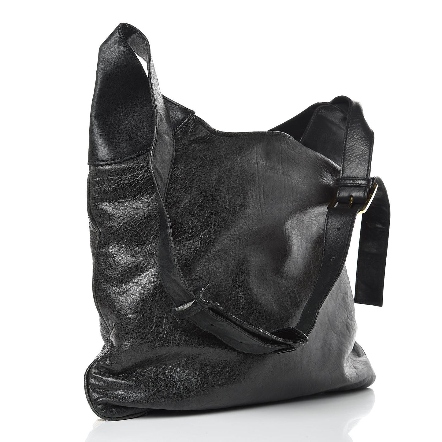 Chevre Giant 21 Gold Hardware Besace Hobo Black