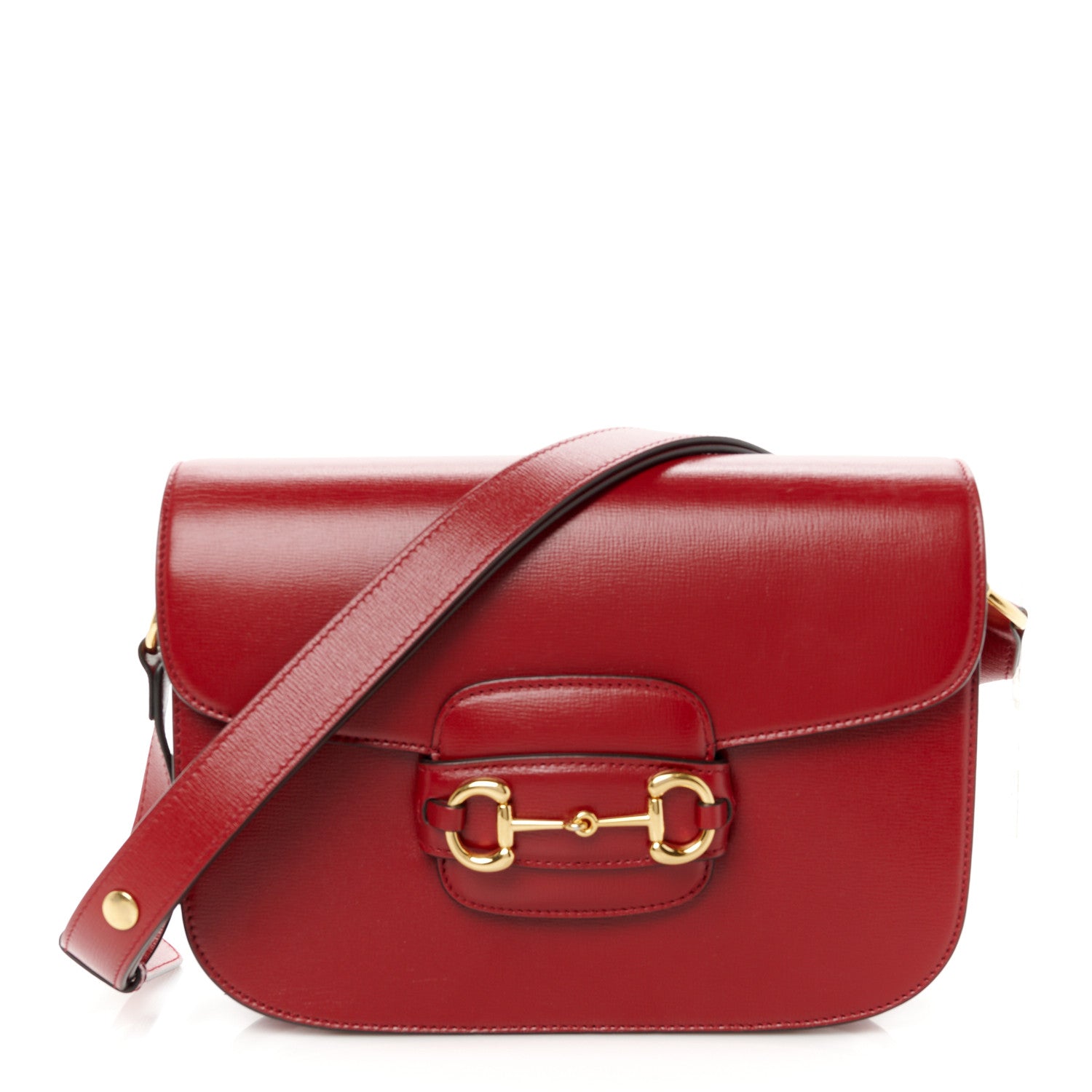 Gucci Azalea Calfskin Horsebit 1955 Shoulder Bag New Cherry Red 1 of 12