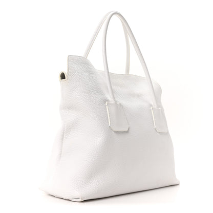 Burberry London Grainy Calfskin Medium Baynard Tote White 3 of 10