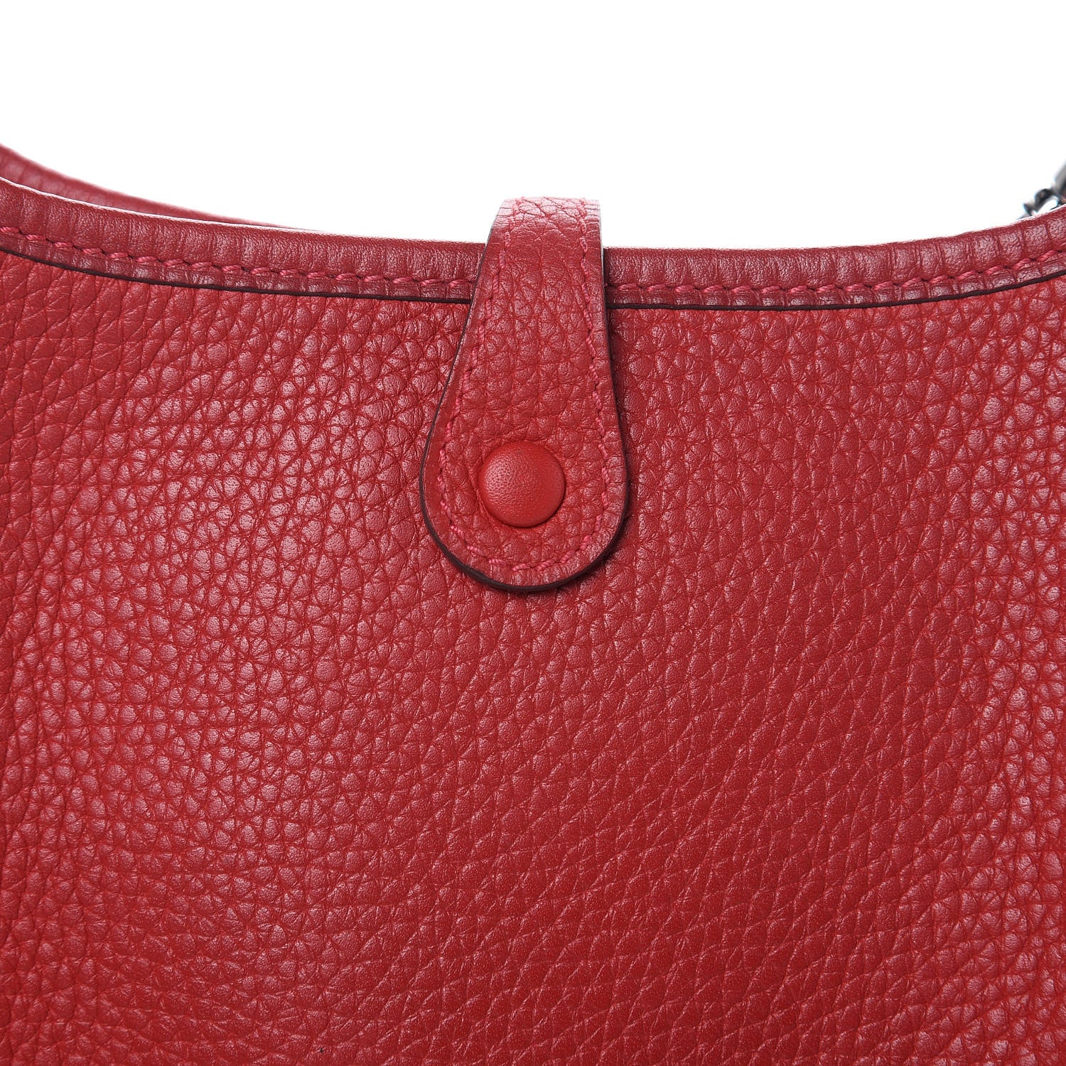 Hermes Taurillon Clemence Amazone Evelyne TPM Rouge Casaque Etain 11 of 13