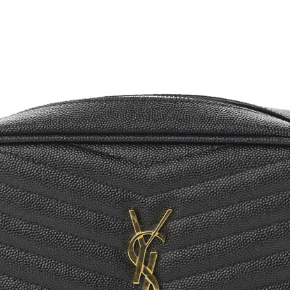 Saint Laurent Grain De Poudre Matelasse Monogram Mini Lou Camera Bag Black 11 of 12