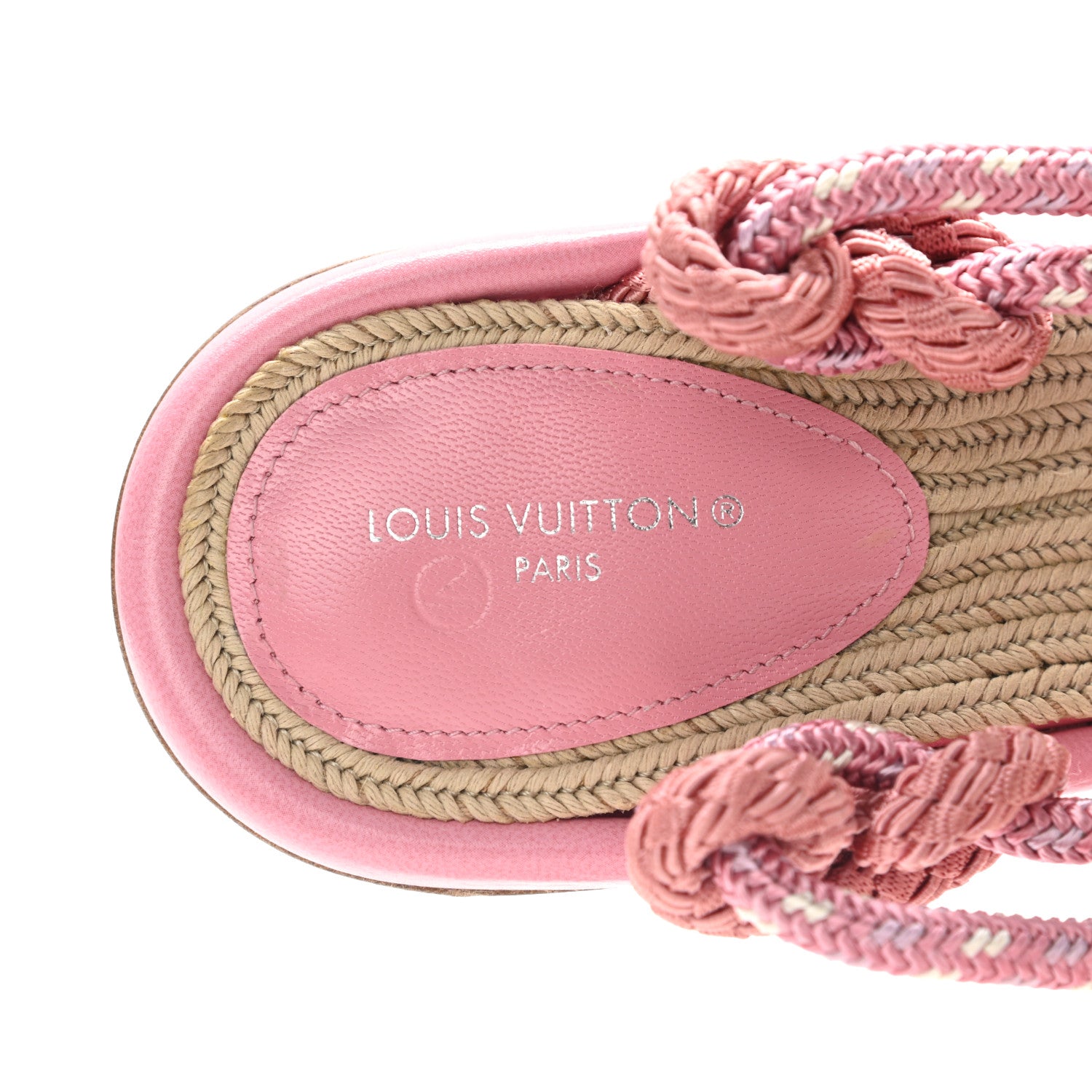 Louis Vuitton Fabric Maia Rope Wedge Sandal 36 Rose Clair 7 of 7