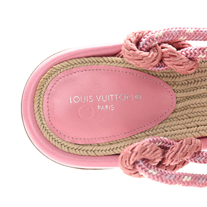 Louis Vuitton Fabric Maia Rope Wedge Sandal 36 Rose Clair 7 of 7