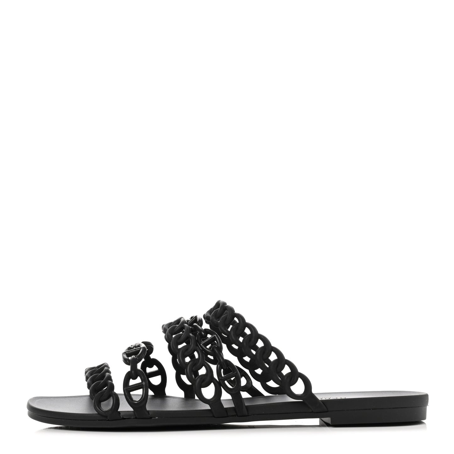 Rubber Chaine d'Ancre Nude Sandals 39 Black