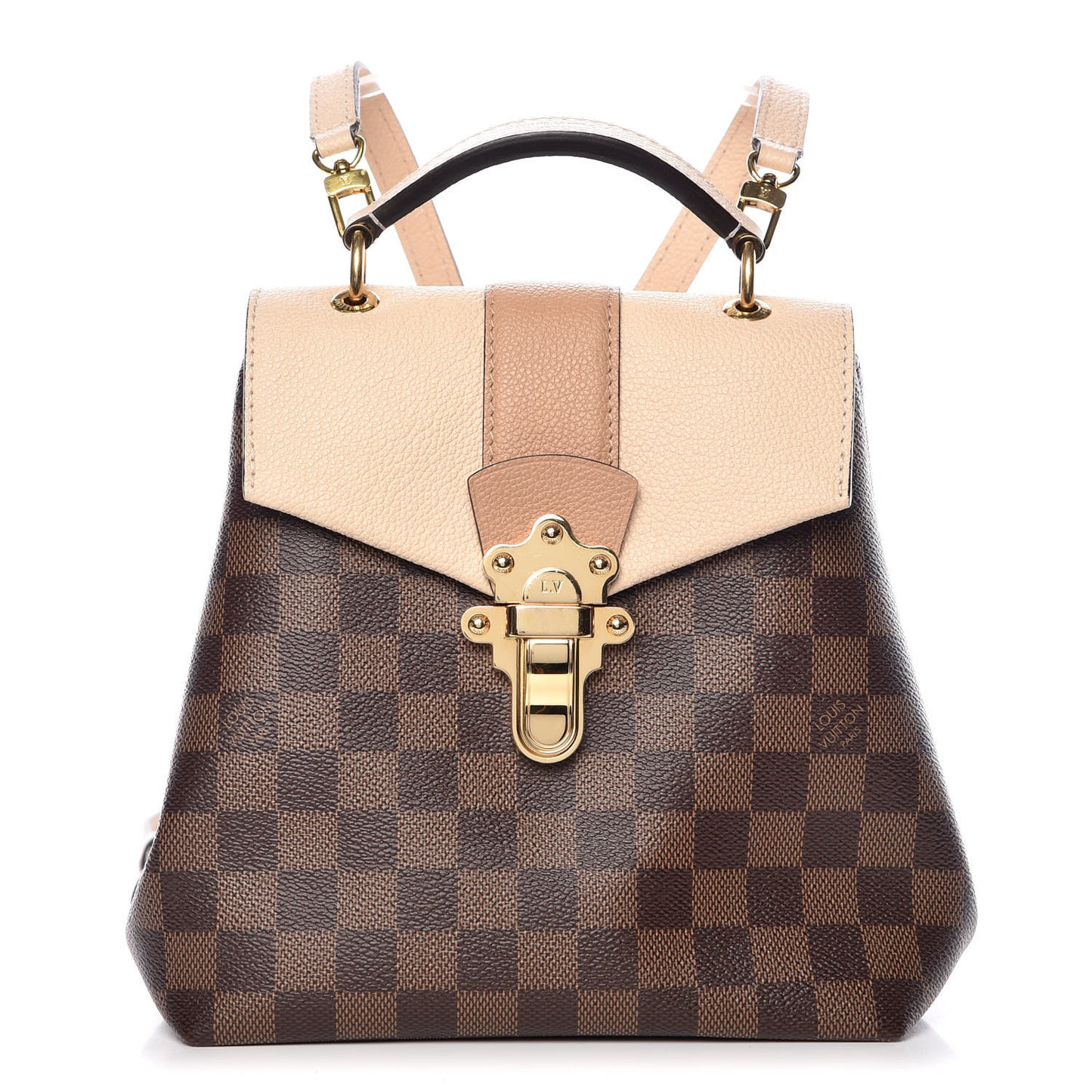 Damier Ebene Clapton Backpack Creme
