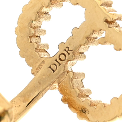 Christian Dior Crystal Clair D Lune Clip On Earrings Gold 4 of 5