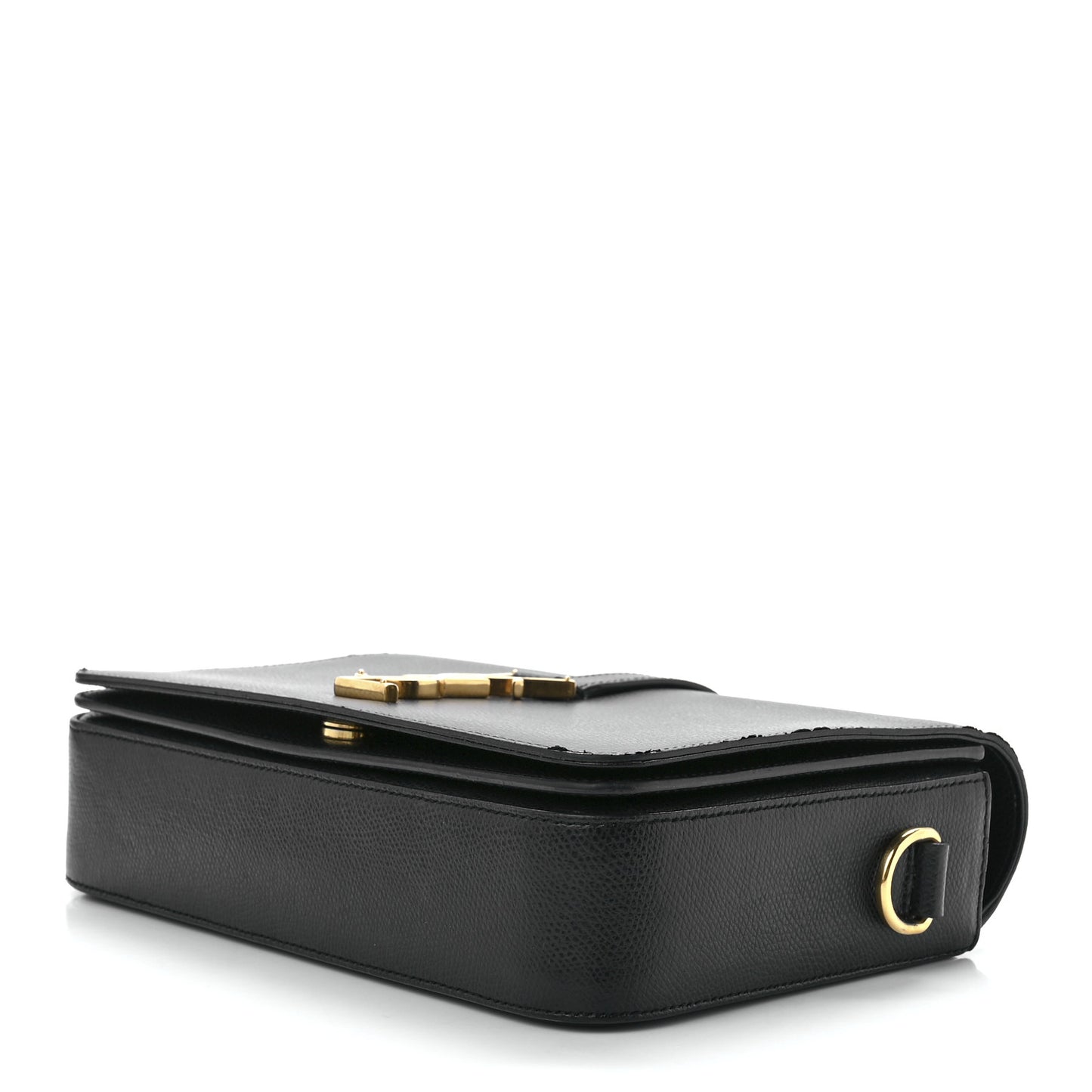 Textured Calfskin Medium Classic Monogram Universite Bag Black