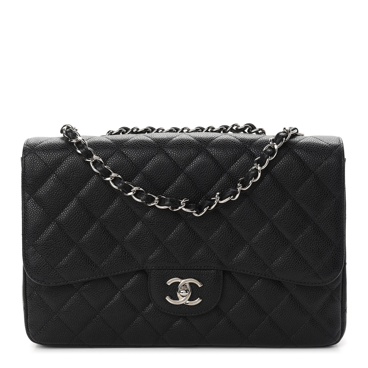 Chanel Caviar Quilted Jumbo Flap Black 1 of 9
