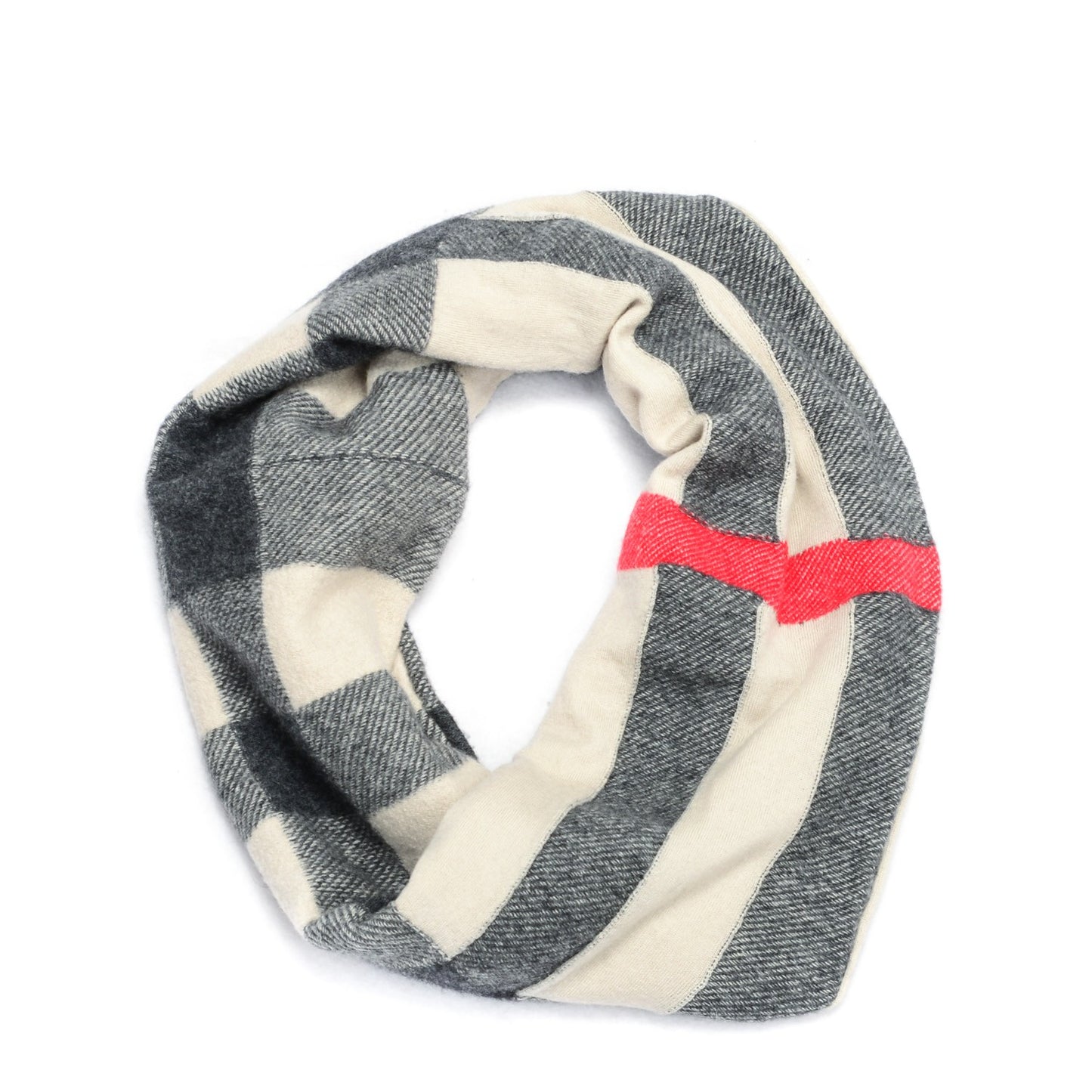 Wool Check Snood Scarf