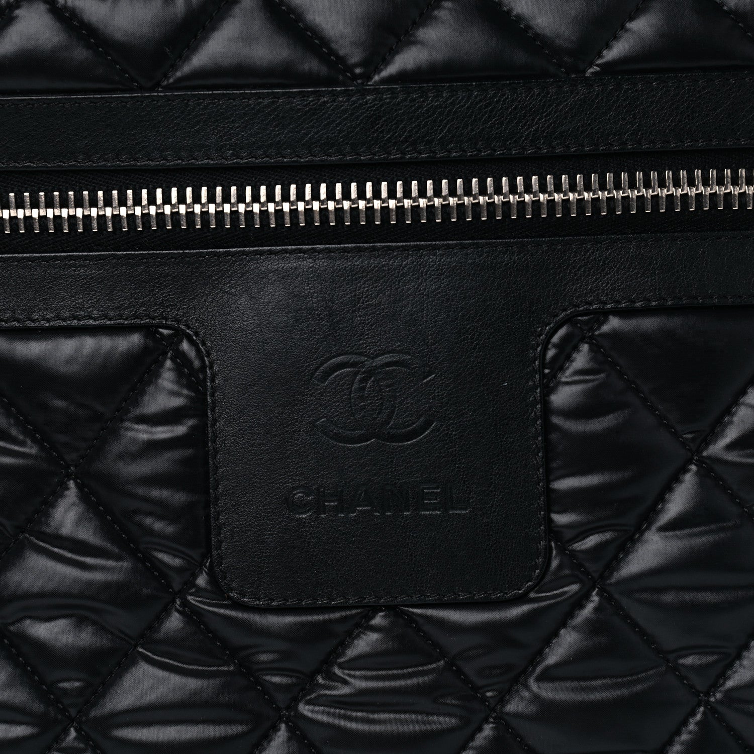 Chanel Nylon Quilted Large Coco Cocoon Tote Black 5 of 5