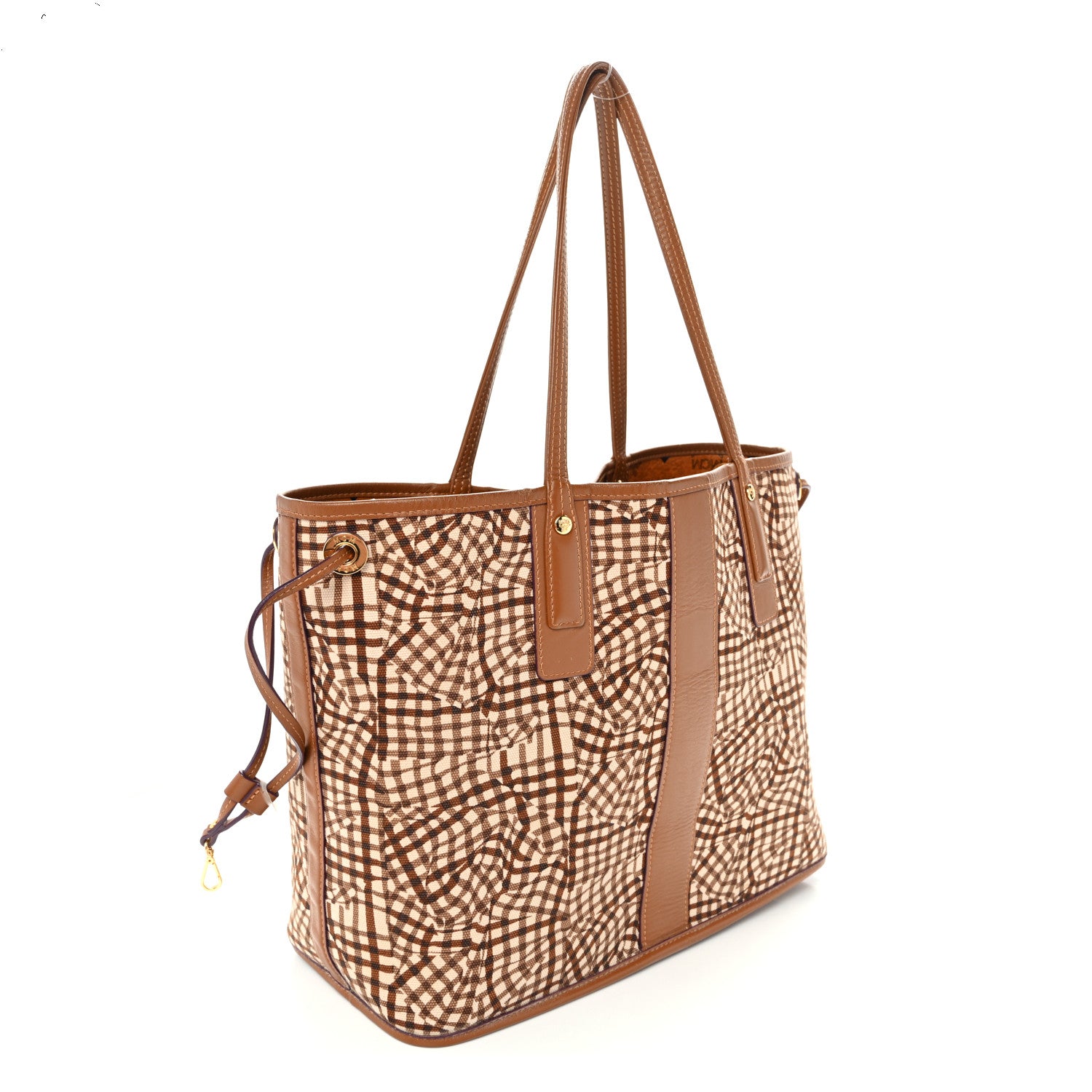 MCM Visetos Medium Liz Reversible Shopper Tote Cognac 6 of 16