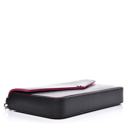 Louis Vuitton Epi Pochette Felicie Black Hot Pink 4 of 12