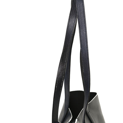 Saint Laurent Calfskin Large Shopping Tote Navy 13 of 17