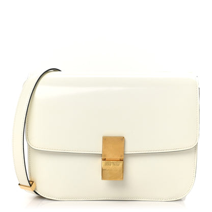 Celine Spazzolato Calfskin Medium Classic Box Bag White 1 of 9