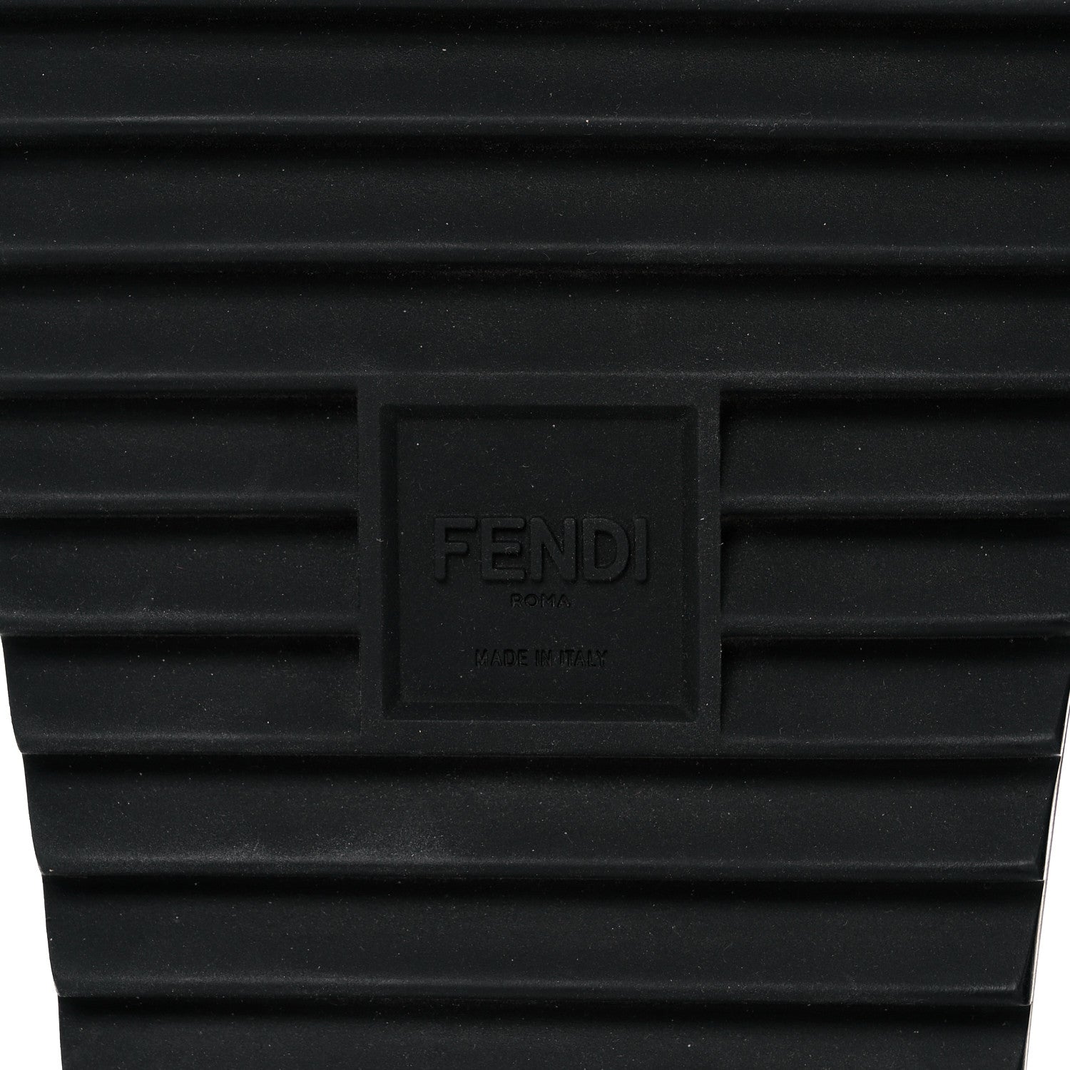 Fendi Fabric Rubber Macro FF Embroidered Mens Crisscross Slide Sandals 9 Maya Black 6 of 9