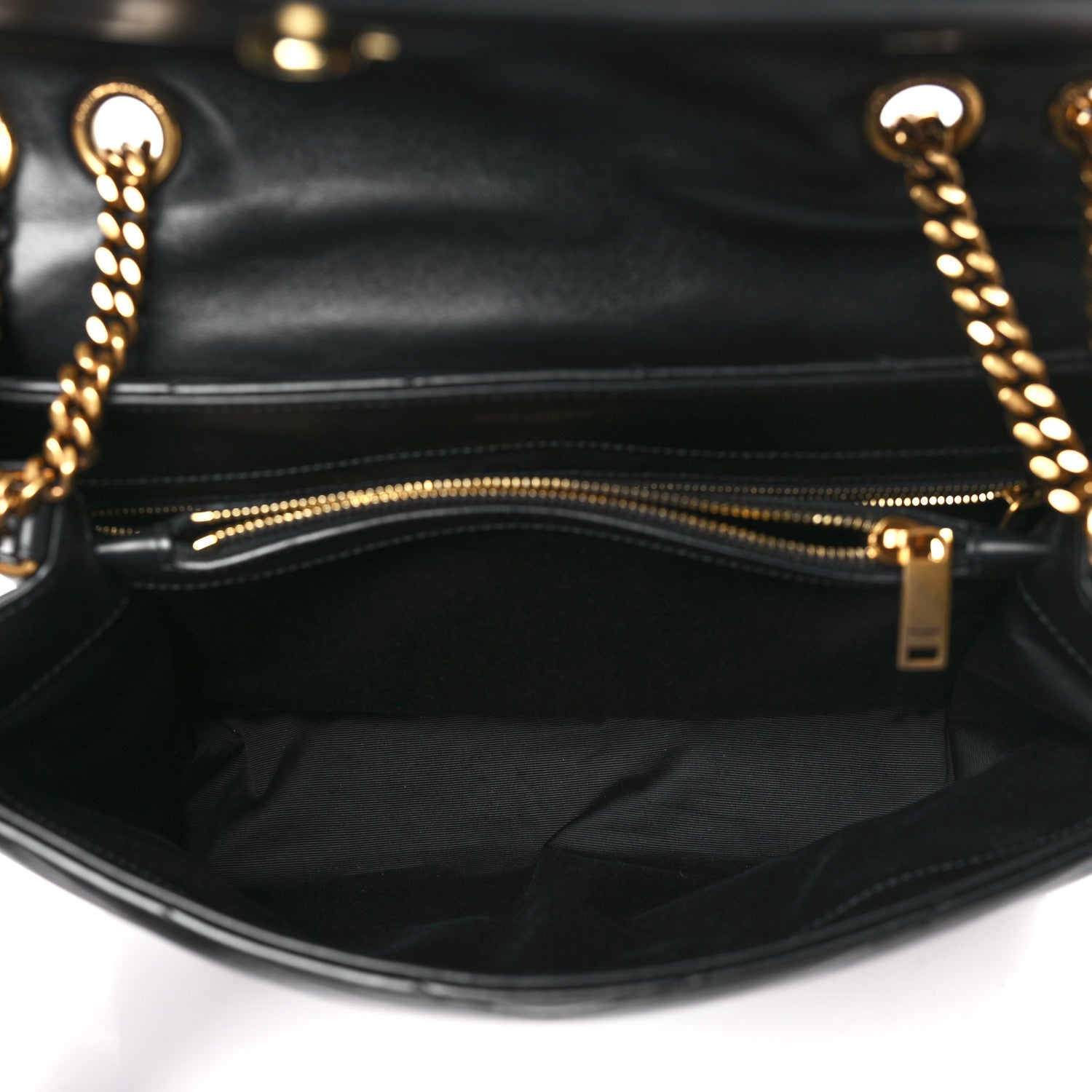 Saint Laurent Calfskin Y Quilted Monogram Medium Loulou Chain Satchel Black 5 of 10