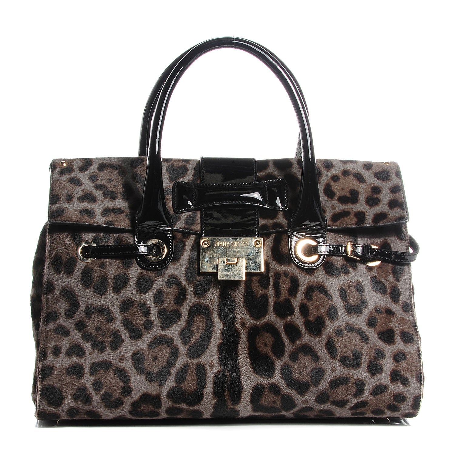 Jimmy Choo Calf Hair Leopard Print Medium Rosalie Satchel 1 of 7