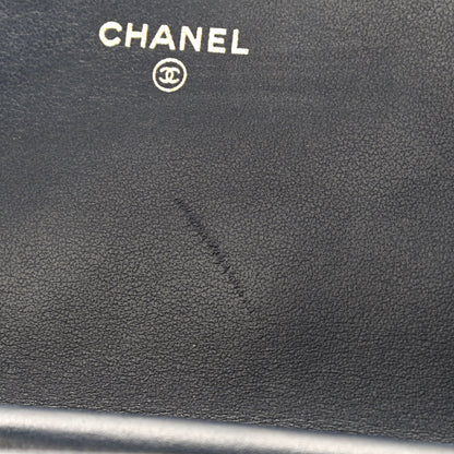 Chanel Caviar Quilted Boy Wallet On Chain WOC Navy 6 of 12