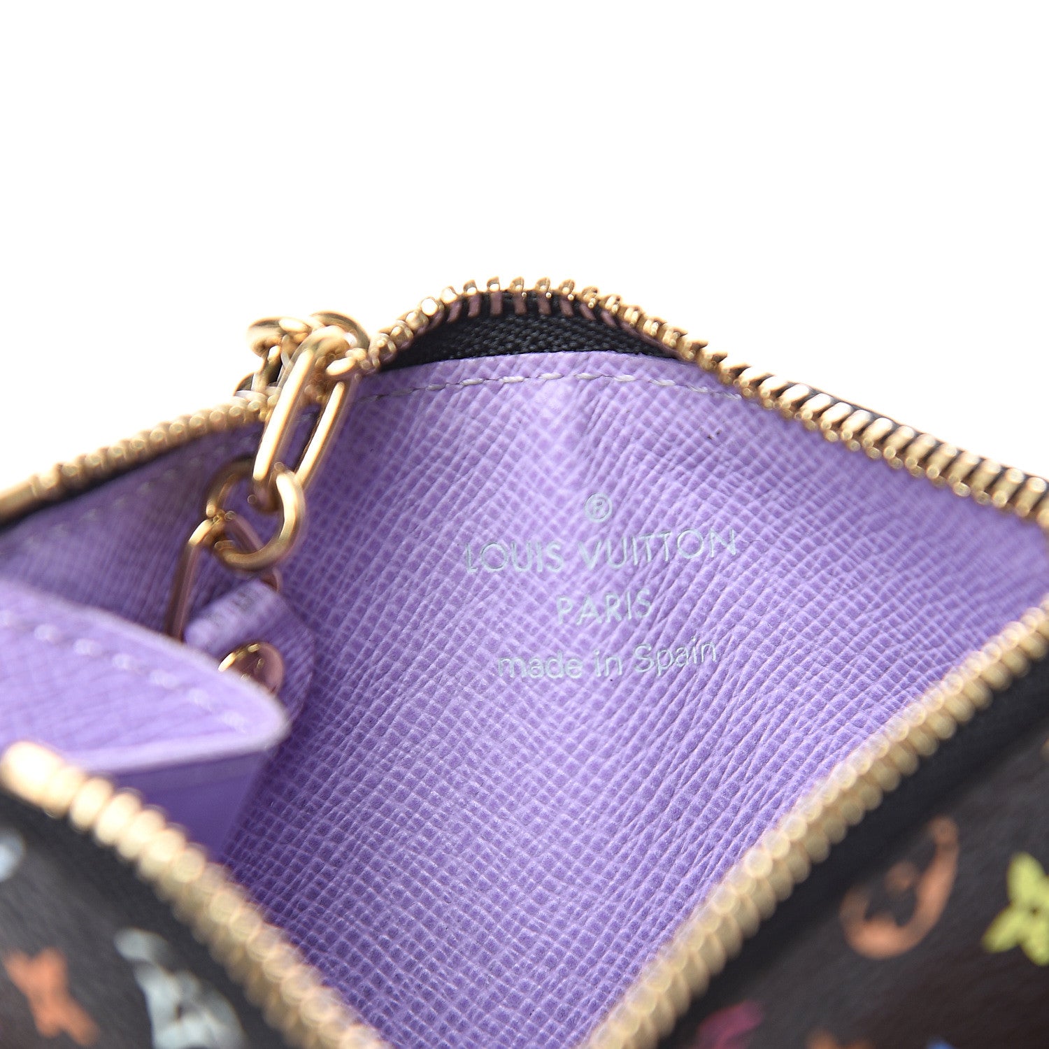 Louis Vuitton Monogram Multicolor Key Pouch Black Grenade 5 of 5