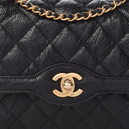 Chanel Crumpled Grained Calfskin Quilted Mini Two Tone Flap Black 10 of 11
