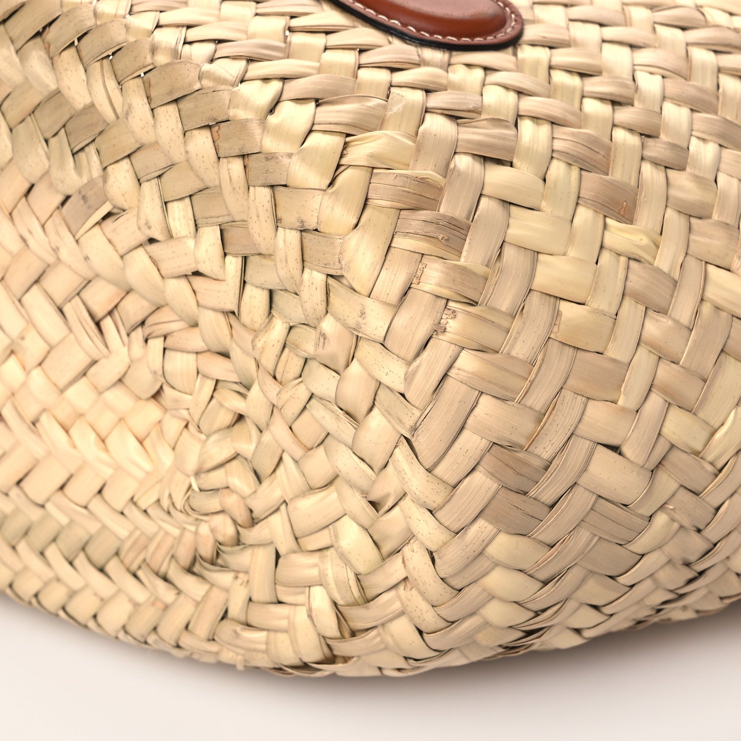 Celine Raffia Calfskin Triomphe Teen Panier Tan 9 of 9