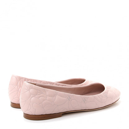 Chanel Lambskin Camellia Embroidered CC Ballerina Flats 41 Light Pink 4 of 10