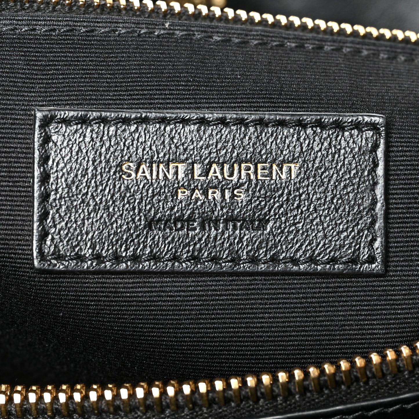 Calfskin Y Quilted Monogram Large Loulou Chain Satchel Black